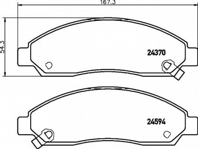 HELLA PAGID 8db355013291 -  Комплект тормозных колодок, дисковый тормоз